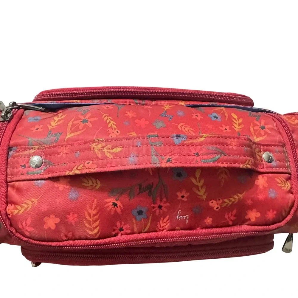 Lug Trolley Toiletries‎ Cosmetic Travel Bag Womens OS Red Floral Organizer